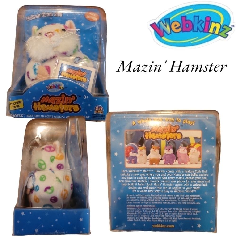 WEBKINZ first edition Mazin' Hamsters Peace New in Box